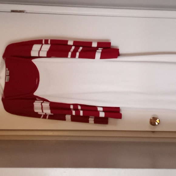 Womens long sweater dress with matching cardigan - Picture 1 of 4